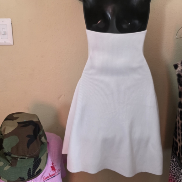 Windsor White Halter Midi Dress - Picture 2 of 3